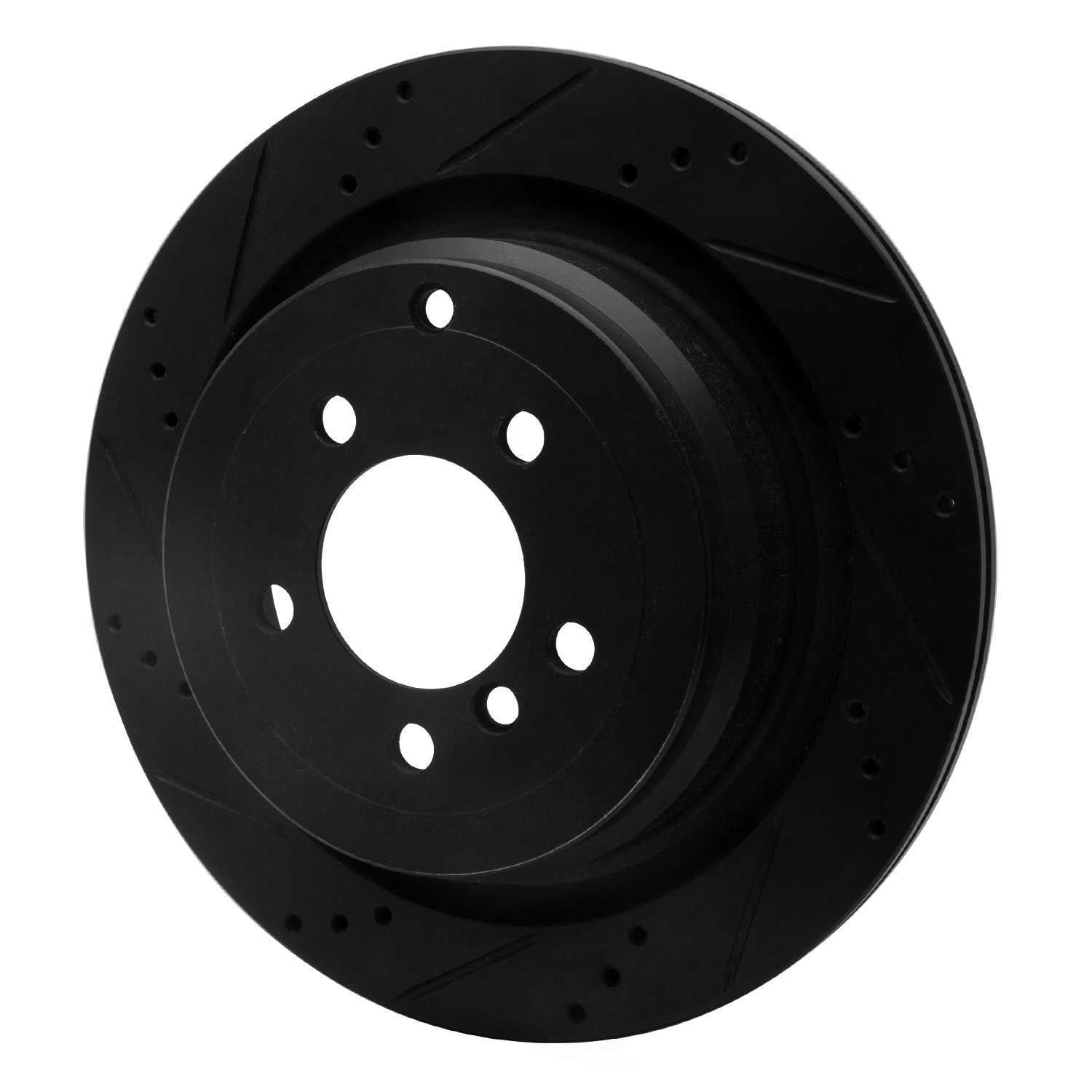 Dynamic Friction Company 633-11016L DFC Brake Rotor - Drilled And Slotted - Black