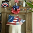 thumbnail image 3 of 4th of July Decorations Pillow Covers 16x16 Set of 4 Buffalo Plaid America Stars and Stripes Floral Throw Pillow Covers Patriotic Pillows Memorial Day Decor Cushion Case for Home, 3 of 5