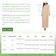 thumbnail image 5 of Miutii Womens Solid Muslim One-Piece Prayer Dress Arabian Round Neck Kaftan Abayas Muslim Dress White S-M, 5 of 5