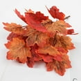 thumbnail image 4 of FastXmas Artificial Maple Leaves Branches, 15.7" Realistic Silk Maple Leaves Bouquet with Stems, No Fade Faux Autumn Leaves Shrubs Table Centerpieces Decoration for Thanksgiving Fall Harvest, 4 of 8