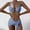 Gray, variant on Sexy Swimsuit Women 3 Piece Swimwear Balconette Bikinis Crew Neck Thong Gray Bikini,M
