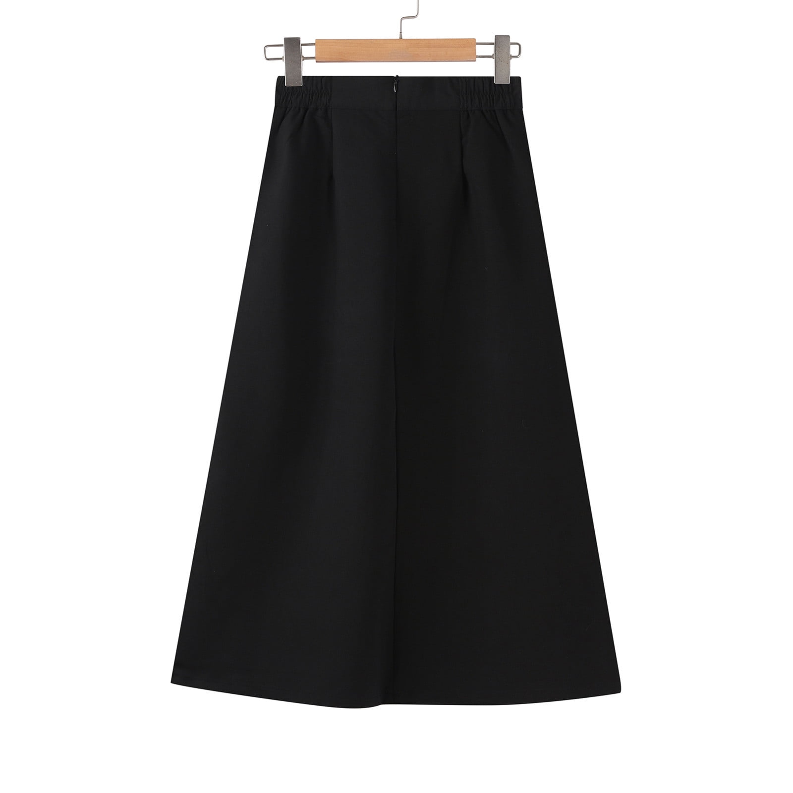 OAVQHLG3B Womens Midi Skirt Pleated A-Line Fashion Casual