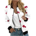 thumbnail image 2 of Abrigo informal de manga larga sin capucha y chaquetas para mujer, abrigo informal de moda con estampado y bolsillo con cremallera, abrigo de poliéster para mujer, 2 of 5