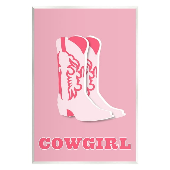 Stupell Industries Pastel Blush Cowgirl Boots Beauty & Fashion Painting Unframed Art Print Wall Art, 10 x 15