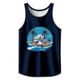 thumbnail image 3 of Mens Tank Top Funny Sleeveless Crewneck Graphic T Shirts Casual Beach Summer Athletic Muscle Breathable Vests Dark Blue XL, 3 of 3