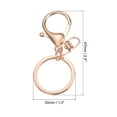thumbnail image 2 of Uxcell Key Chain Rings Lobster Clasps Keyring Keychain Holder, Rose Gold 10 Pack, 2 of 5