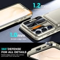 thumbnail image 5 of Oupeigar for Samsung Galaxy S26 Ultra Case Wallet RFID with Lanyard,Cards Holder,Camera Cover,Edge Raised,Rugged Silicone Phone Case-Titanium, 5 of 8