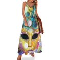 thumbnail image 1 of Vestido sin mangas con máscara de carnaval dorada, vestido de noche de lujo para mujer para boda, vestidos de noche, 1 of 7