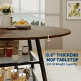 thumbnail image 4 of EDTara Table de Salle à Manger Ronde pour 4–6, Table de Cuisine Ronde en Bois avec Base en Métal et Tablette de Rangement (Sans Chaises), 4 of 7