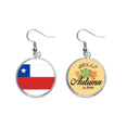 thumbnail image 1 of Chile national flag America del sur país símbolo Mark patron Pendiente del lóbulo de la joyería del pendiente de la hoja del otoño Unbranded M, 1 of 3