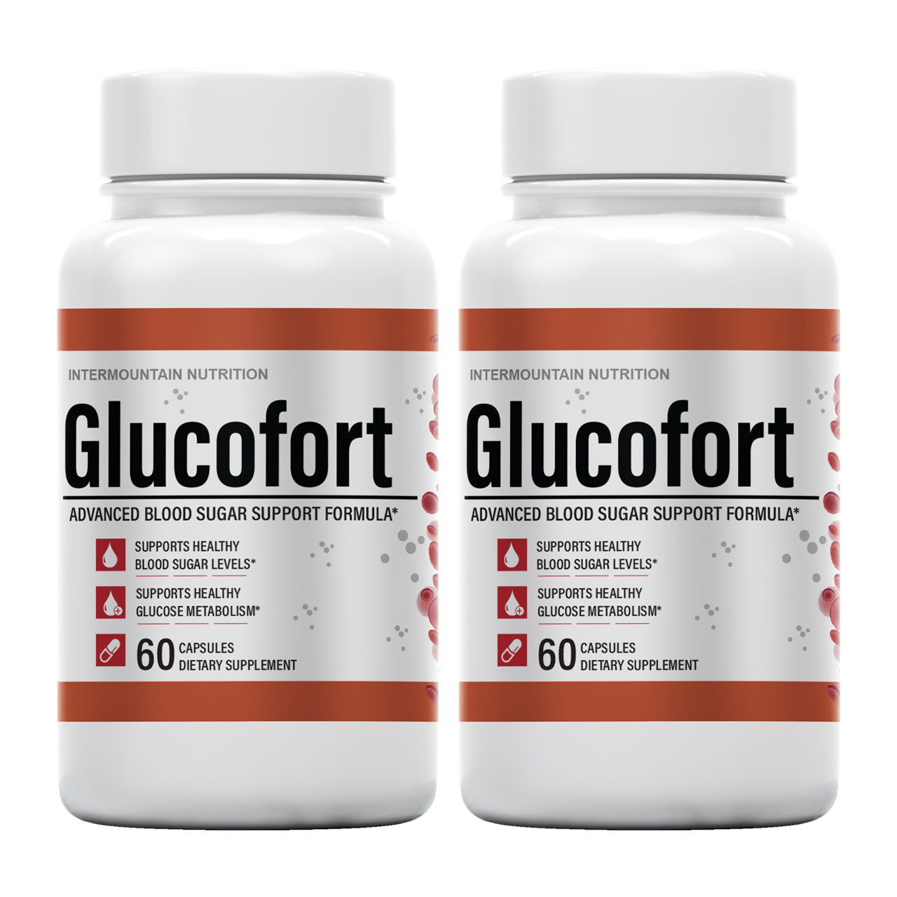 (2Pack) Glucofort, Glucofort Advanced Formula, Glucofort Pills Blood