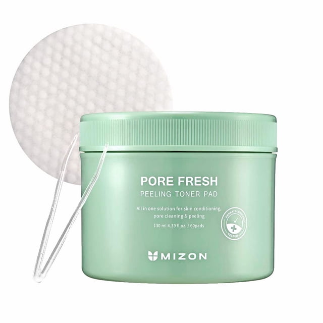 MIZON Pore Fresh Peeling Toner AHA BHA PHA Peeling Pads Almohadillas tonificantes exfoliantes calmantes para apretar los poros (60 almohadillas)