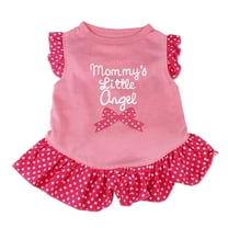 YUEHAO Pet Vest for Dogs Summer Cute Pet Puppy Small Dog Cat Pet Dress Apparel Clothes Fly Sleeve Dress Dog Vest for Small Medium Large Dogs (Pink, M)