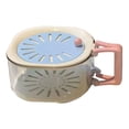 thumbnail image 1 of Cesta de Drenaje Frutas Contenedor Lavado Verduras Portátil Mango Plegable con Ventilación Ajustable Material PP Reutilizable Adecuado para Cocina Jardín Refrigerador 15cmx8.5cm, 1 of 9