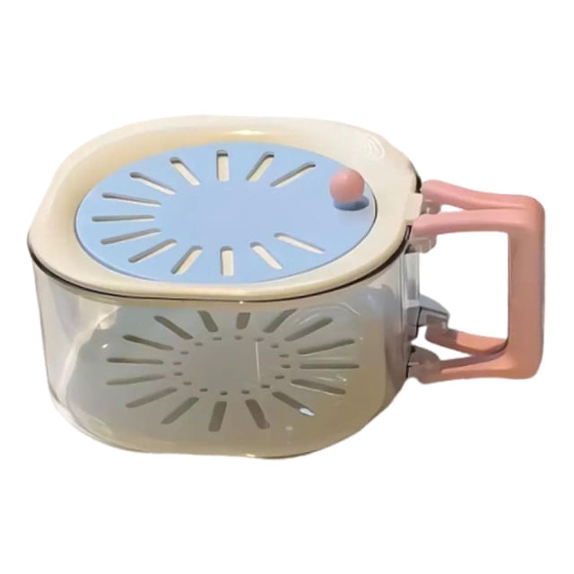 Cesta de Drenaje Frutas Contenedor Lavado Verduras Portátil Mango Plegable con Ventilación Ajustable Material PP Reutilizable Adecuado para Cocina Jardín Refrigerador 15cmx8.5cm