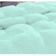 thumbnail image 3 of DNG Creations 1 Piece Luxury Pinch Pleated Comforter Premium 800 Thread Count 100% Egyptian Cotton-Oversized Queen Size, Solid Aqua Blue Color, 3 of 3