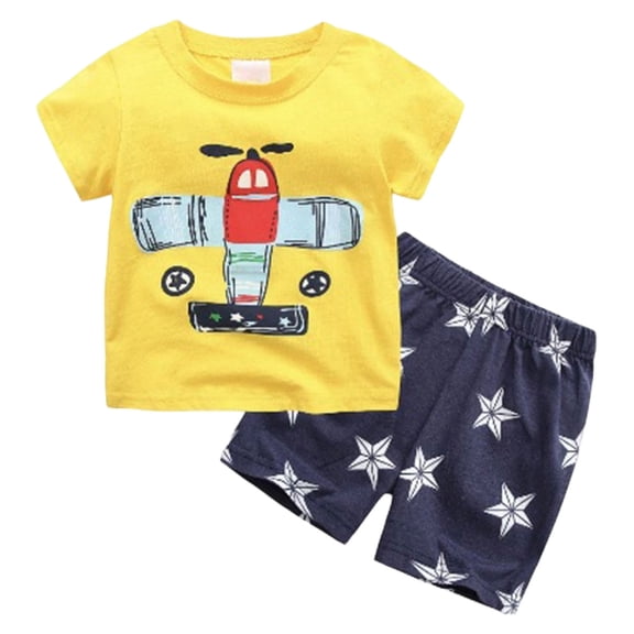 Boys Clothes Size 6/7 Boys Summer Outfit Short Sets 2PC T Shirt and Shorts Playwear Everyday Clothes Sets