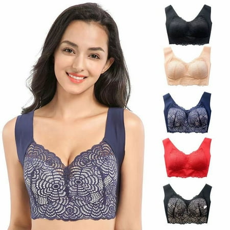 

Lift Stretch Full-Figure Seamless Lace Cut-Out Bra Soft Seamless Sleep Bra Sports Bra New