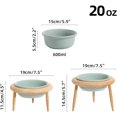 thumbnail image 3 of Cuenco de cerámica para gatos, cuenco ajustable para comida para gatos, cuenco elevado e inclinado para gatos, suministros para mascotas, cuenco inclinado y elevado para gatos (600, 3 of 5