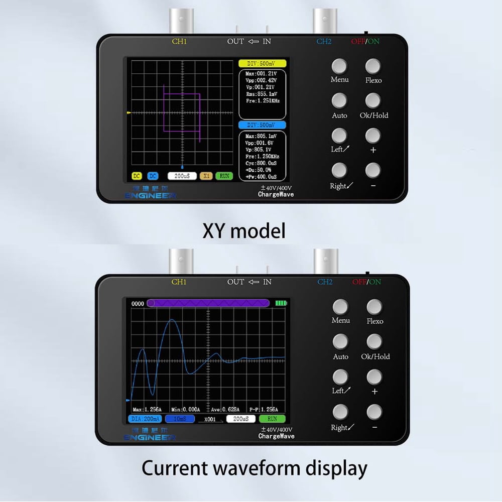 Oscilloscope,Portable Lissajous Patterns 6a 50m Rate Cousopo Dual-channel 10m Handheld Tool Lissajous Havou Dual-channel 10m 50m Dsfen