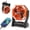 Orange, variant on 20000mAh Camping Fan With LED Light, 4 Wind Speeds Brushless Motor, 180° Oscillation Portable Outdoor Fan, 22-26 Hours Long Battery Life, Desk Fan For Camping, Hiking, Picnic And Emergency Use