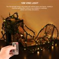 thumbnail image 3 of Ratán Luz Fuerte 100 Led Usb Powered Control Remoto Cadena De Luz Decoración Para Fiesta De Boda En Interiores 10M Hojas Serendint HA020561-00, 3 of 7