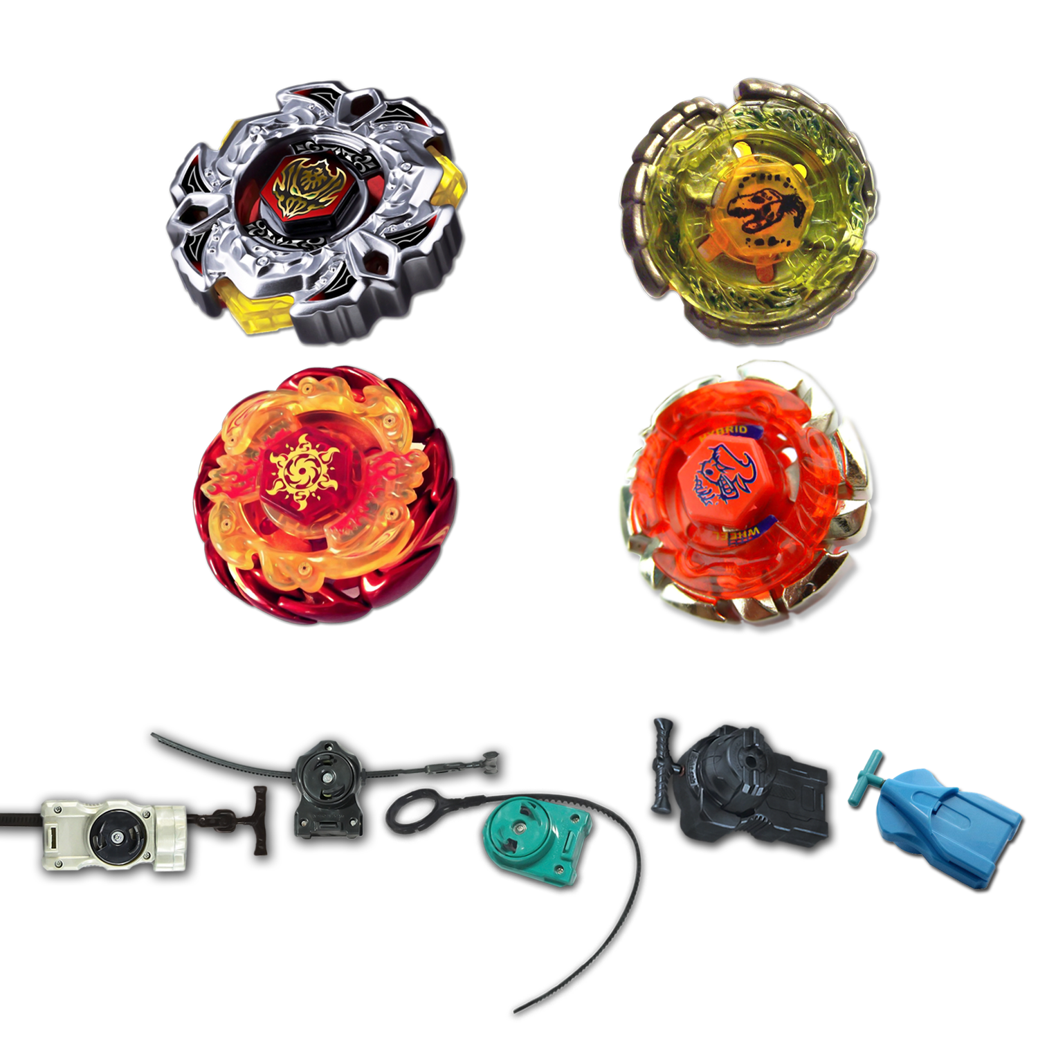 *Special* Beyblade 4 Pack Set Variares Bb-114, Dark Bull Bb-40, Sol Blaze Red V145As, Nightmare