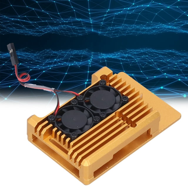 QIILU Étui de Protection, Boîtier de Protection avec Double Ventilateur pour Raspberry Pi 3 Modèle B B+, Boîtier