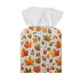 thumbnail image 2 of Psesaysky PU Leather Tissue Box Cover Square with Maple Leaves Print, Waterproof Decorative Tissue Box Holder for Bathroom, Office, Desk, Car, 5.1"X5.1"X5.5", 2 of 7