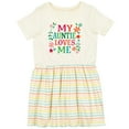 thumbnail image 3 of Inktastic My Auntie Loves Me Girls Girls Toddler Dress, 3 of 5