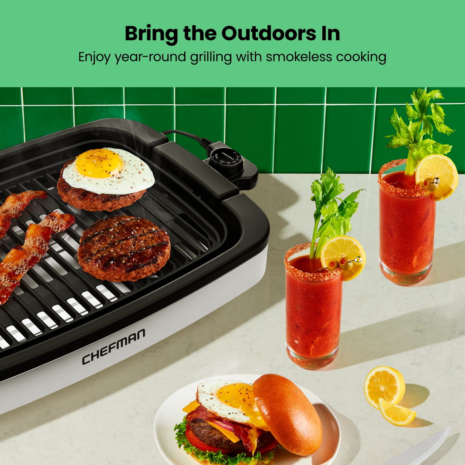  Chefman Electric Smokeless Indoor Grill w/Non-Stick