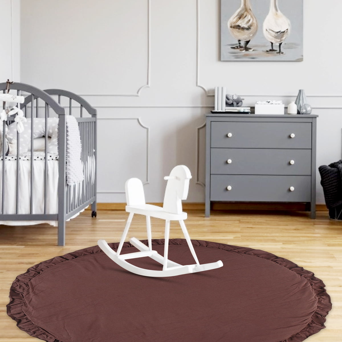 Soft Nursery Cushion Baby Activity Pad Play Mat Floor Rug 90cm Crawling Blanket 