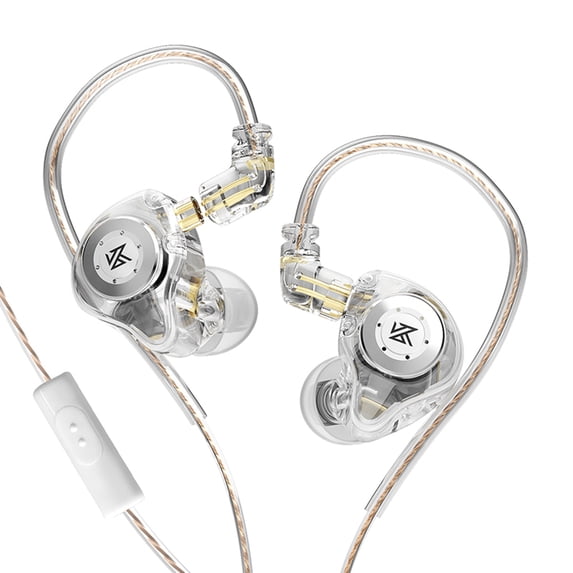 KZ EDX Pro in-Ear Stage Monitor Headphone, Dual Magnetic Dynamic Unit Earphone, Shock Bass Earbuds with 0.75mm Detachable Cable Comfortable Wired Headset (With Mic)