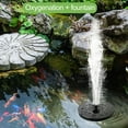 thumbnail image 4 of Solar Bird Bath Fountain with 6 Nozzles Quick Activation Low Noise Free Standing Floating Solar Powered Water Fountain Pump with Light, 4 of 8