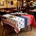 thumbnail image 4 of Mantel patriótico con bandera americana cubierta de microfibra cepillada para barbacoa del 4 de julio en la fiesta del Día de los Caídos, uso en interiores o exteriores, en varios tamaños, 4 of 6