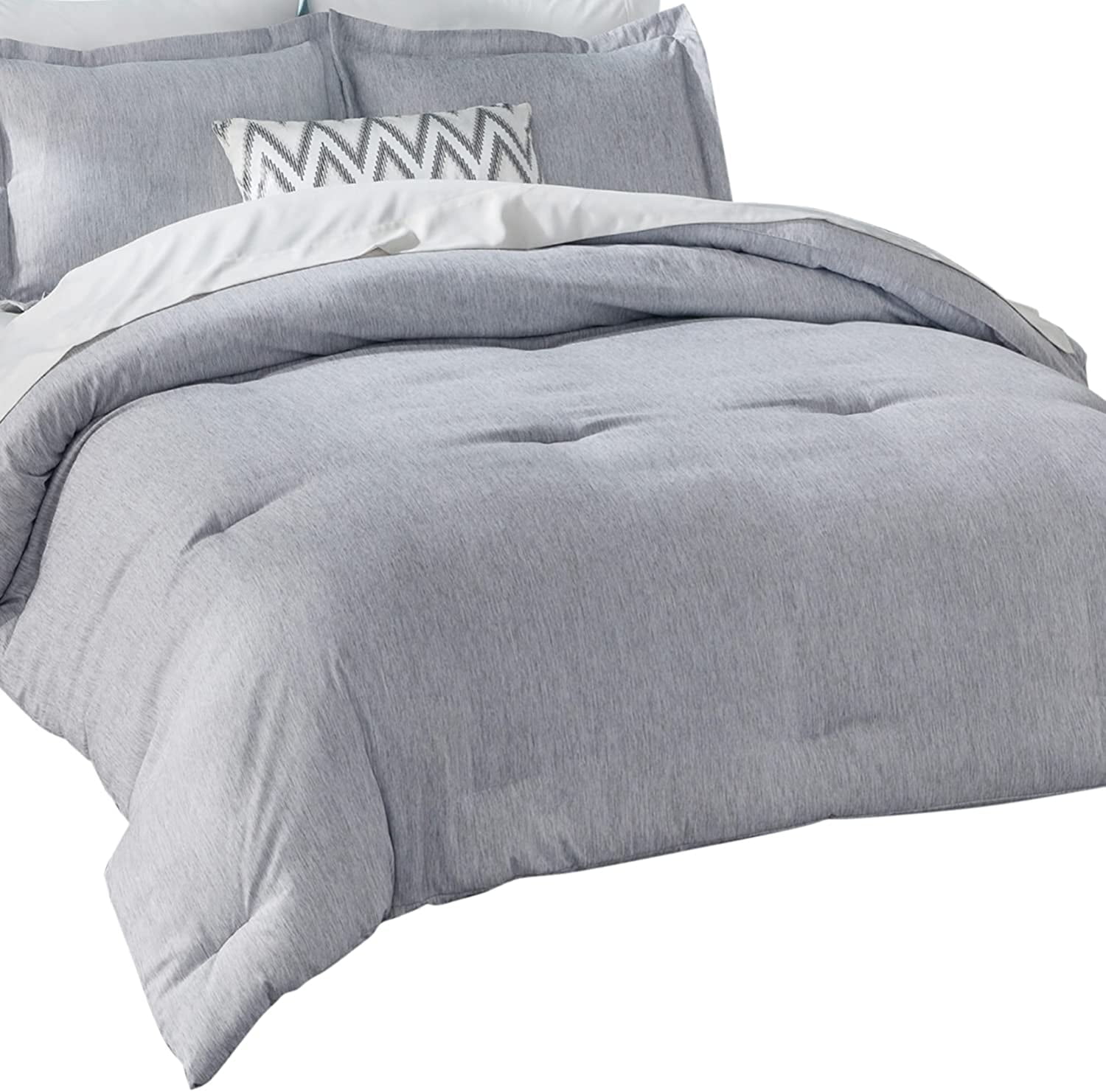 BEDSURE King Comforter Set Grey Comforter King Size, Soft Bedding for