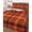 CrimsonRed,NavyBlue,WarmGold,Scarlet, variant on Quilt King Size Bedding Set, Orange Beige Checkered Reversible Summer Quilt 3 Pieces, Farmhouse Black Striped Plaid Lightweight Bedspreads Coverlets with 2 Pillow Shams for All Seasons