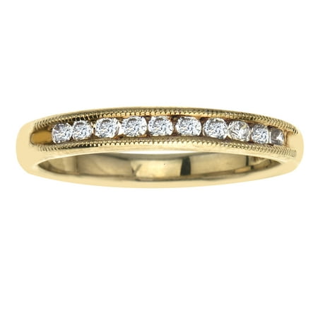 Diamond Wedding Stack Band in 10k Yellow Gold (0.25 carats)