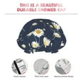 thumbnail image 5 of Kdxio Daisies Flowers Print Shower Cap for Women,Elastic and Reusable,Double Waterproof Layers Bathing Hat, 5 of 9