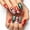 C, variant on 24PCS Medium Coffin Christmas Press On Nails, Nude Glitter Base with Santa Snowman Christmas Tree, Glossy Natural Fit Fake Nails for Women, Holiday Party & Daily Manicure, Salon & Home Use