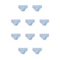 thumbnail image 1 of Qarigey Calzoncillos elásticos para mujer, ropa interior transpirable suave, bragas desechables femeninas elásticas, suministros para niños Azul 10piezas, 1 of 6