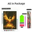 thumbnail image 2 of DIY 5D Diamond Art Fire Golden Bird Paint with Full Drill Round Diamond Gems Painting by Number Kits for Adults Art Craft Home Wall Decor 11.8x15.8in, 2 of 8