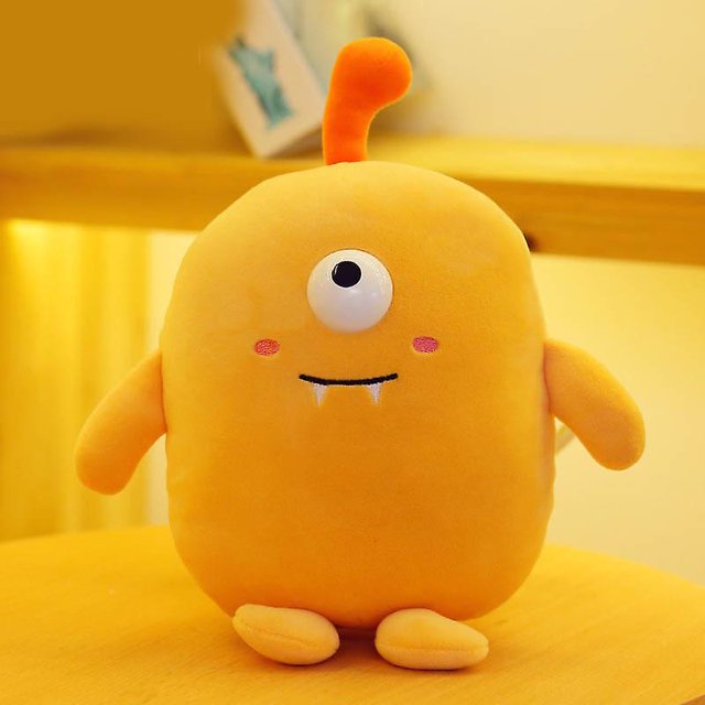 Cute Monster Shape Plush Toy Fun Expression Stuffed Plush Toy Cushion For Kids