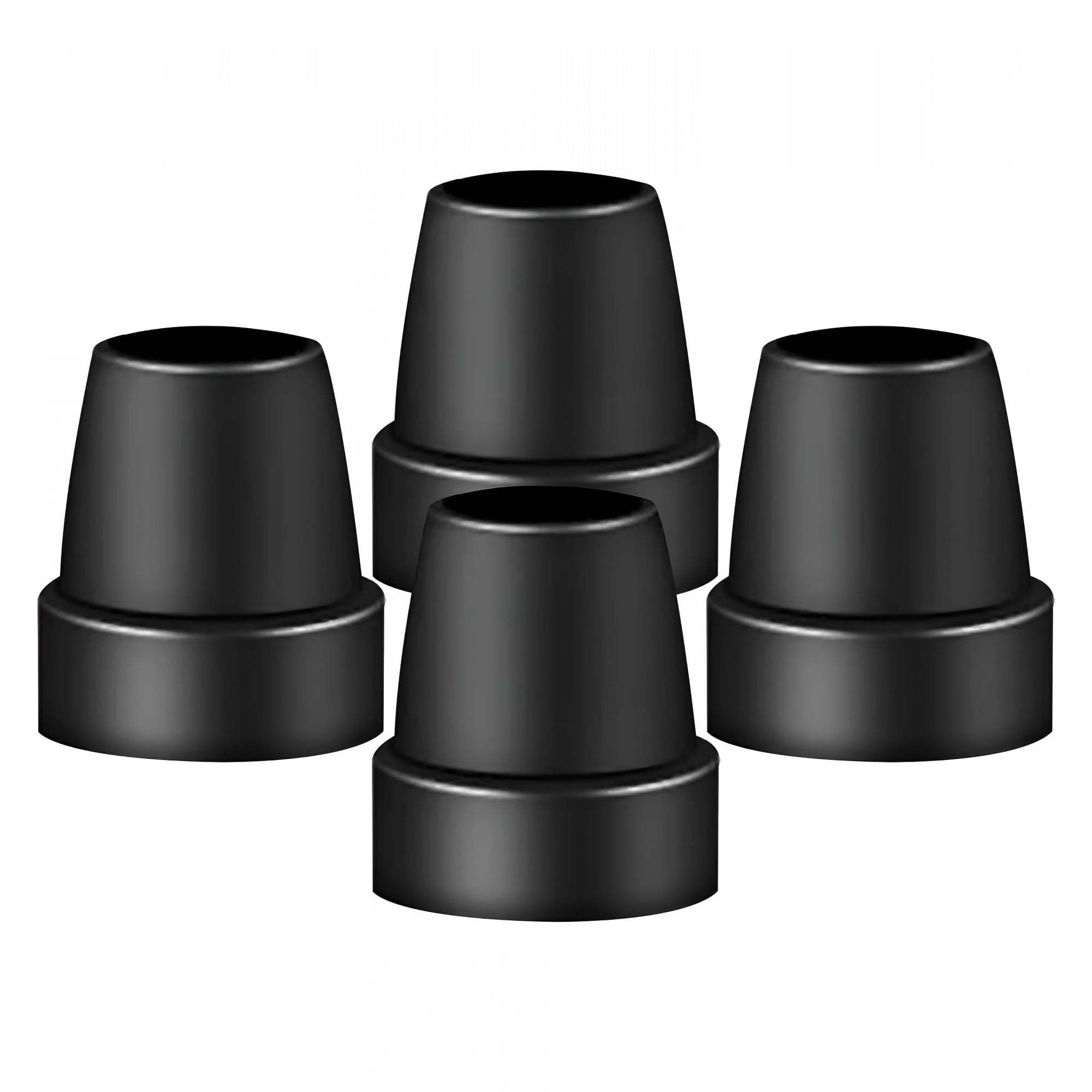 XIBUFE Cane Tips,3/4 Inch Crutch Tips,Canes Legs,Heavy Duty Rubber Walker Accessories,Replacement Rubber End Caps for Walking Cane And Sticks Foot Pad Accessory,Black,4Pcs