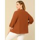 thumbnail image 5 of BluDe GaCon Volantes Cuello Redondo Trabajo TalGrande PaMujer Caramelo XL, 5 of 7