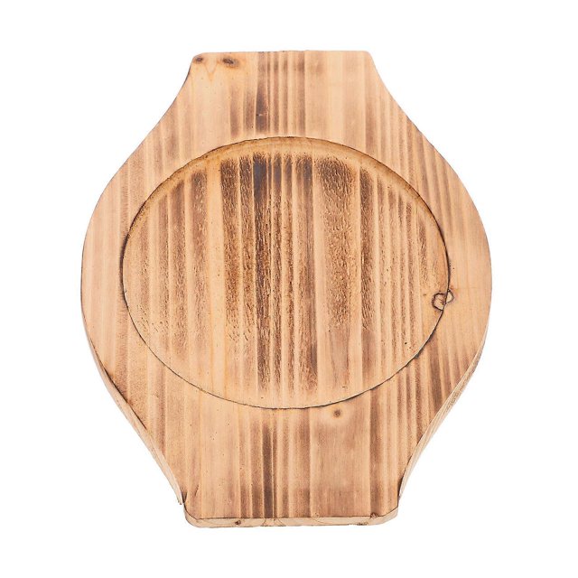 Wooden Casserole Mat with Handles for Home Use Light Brown Reusable Kitchen Accessory 12.6cm