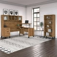 thumbnail image 6 of Bush Furniture Somerset Collection L-Shaped Desk Set with Bookcase, Fresh Walnut, 6 of 7
