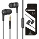 thumbnail image 1 of Auriculares intrauditivos compatibles con cancelación de ruido: auriculares con tapón para los oídos aislantes (negros), 1 of 5