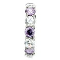thumbnail image 5 of Womens Rings High polished (no plating) Stainless Steel Ring with AAA Grade CZ in Amethyst TK109, 5 of 5