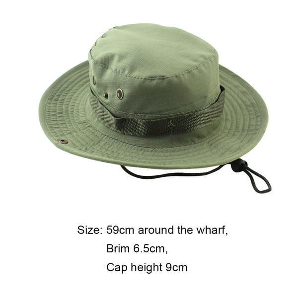 Gorro de pescador informal con borde redondo Camping Benny (verde militar claro) Hugtrwg Para Estrenar